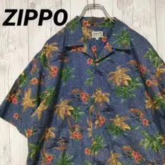 ZIPPO ジッポ アロハシャツ 開襟シャツ 良デザイン 極美品 激レア Lのサムネイル