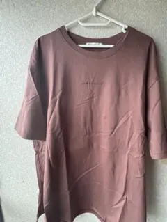 【美品】ブラウン ロゴ Tシャツ LL