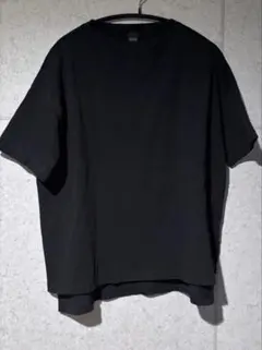 TRAVAIL MANUEL 半袖 ボートネックTシャツ　ブラック　やや厚手のサムネイル