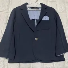 ネイビー ストライプ裏地 ジャケット　100㎝