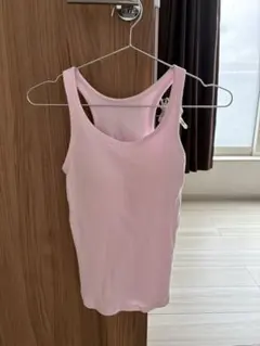 UNIQLO レディース リブタンクトップ ピンク S