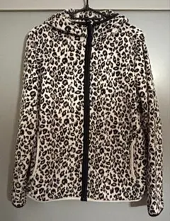 【古着】UNIQLO ユニクロ レオパード柄 フリースパーカー