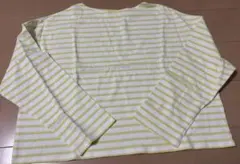 chocolat raffine 長袖Tシャツ イエロー・ホワイトストライプ