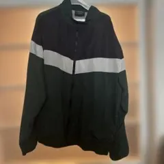 ナイロンジャケット L ダークグリーン ストライプ