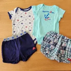 ミキハウス　ロンパース　かぼちゃパンツ　4枚セット　70