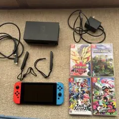 Nintendo Switch 本体 赤・青 + ゲーム4本セット