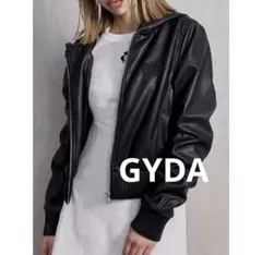 【GYDA】 レザー ジャケット ブラックのサムネイル