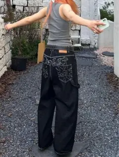 EMOstanceclub コーティングカーペンターワイドバギージーンズ / 2025