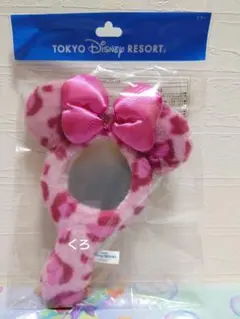 ディズニー❤レオパード♡ひょう柄♡ミニー♡ミラー 鏡❤ピンク♡新作♡手鏡