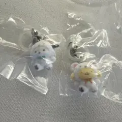 サンリオ ふわふわスノーめじるしチャーム ポチャッコ　ポムポムプリン