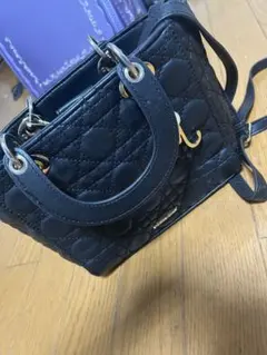 ミッシュマッシュ キルティング ショルダーバッグ ブラック