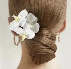 胡蝶蘭髪飾り ヘアアクセサリー 和装洋装 成人式振袖 卒業袴 結婚式 前撮り