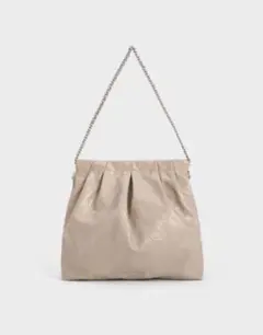 CHARLES & KEITH ドゥオブレードチェーンハンドルホーボーバッグ