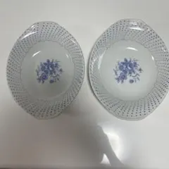 Yamaichi 花柄カレー皿2枚セット　レトロのサムネイル