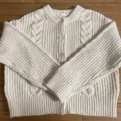 GU ケーブル編み カーディガン L