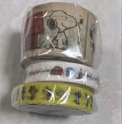 新品　3点　mt Peanuts マスキングテープ　スヌーピー カモ井　mtのサムネイル