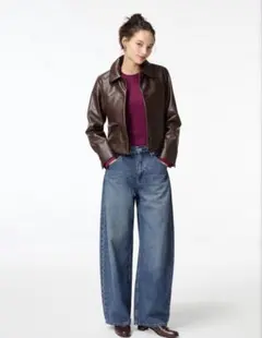 ユニクロ　バギーカーブジーンズ　26