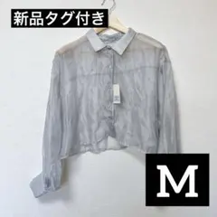 新品タグ付き MARLENE JOBERT(M)シアーシャツ ビジュー付 透け感のサムネイル