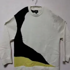 H&M 抽象デザイン ニットセーター US L