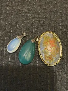 天然石ペンダントセット　ビンテージ