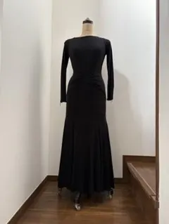 社交ダンス用黒ワンピース