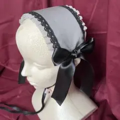 シンプルグレー ヘッドドレス