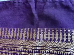 Rossukon タイシルク ロングスカート 紫色