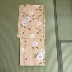 お値下げ中　新品　黄色ベージュ浴衣　花柄
