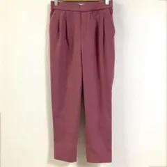 グローバルワーク　あったかウツクシルエットテーパードパンツ M ピンク