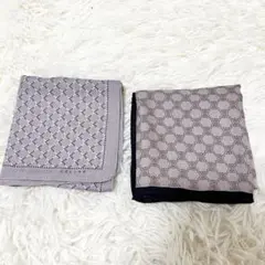 セリーヌ　幾何学模様 グレー ハンカチ 約50cm