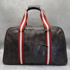美品】BALLY バリー ボストンバッグ ダークブラウン 2way 鍵付き