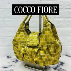 【COCCO FIORE】コッコフィオーレ ハンドバッグ エナメル クロコ型押しのサムネイル