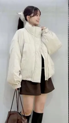 ローリーズファーム　モンスターショートコート　アイボリー