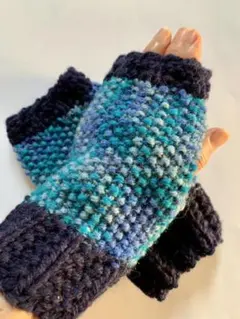 手編みハンドウォーマー　ハンドメイド