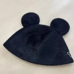 美品♡ミッキー耳付きバケットハット　帽子　ディズニー　黒色