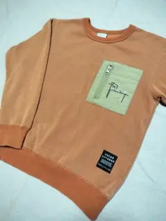 《OFFICIAL TEAM》オレンジ 裏起毛 トレーナー 150cm