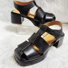 極美品！完売品 ファビオルスコーニ グルカサンダル 39/26 黒 厚底 レザー