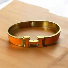 Fashion Hバングル オレンジ ゴールド