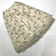 ル*キ様 Wゴム ワンダフルワールド 天使柄スカート ベージュ - メルカリ