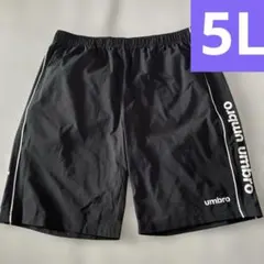 新品umbro アンブロ　黒　ハーフパンツ 接触冷感　速乾　ストレッチ　5L