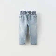 ZARA キッズ　ダメージバギーデニムパンツ　98