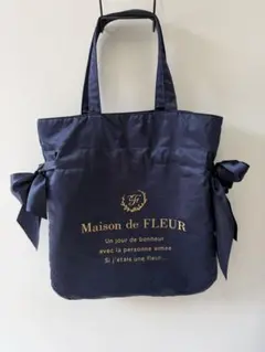Maison de FLEUR ネイビー トートバッグ