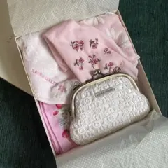 ローラアシュレー　ハンカチ＆ミニポーチ　新品