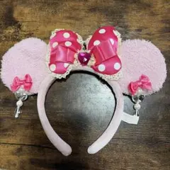ディズニー カチューシャ ピンク イヤリングカチューシャ ミニー