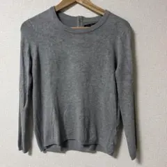 Zara Knit グレー クルーネックセーター M 美品