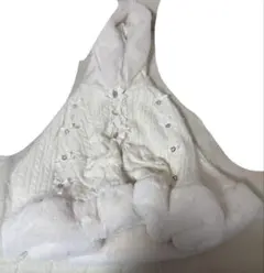 LIZLISA ぽんぽんりぼん ニットファーポンチョ