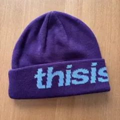ネバザ ニット帽 ディスイズネバーザット ビーニー 新品 正規品 パープル　紫