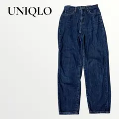 ユニクロ UNIQLO ペグトップハイライズジーンズ ダークブルー 【XS】