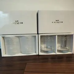【未使用・新品】COACH ガラスコップ／ロックグラス 4個（2個入✕2箱）