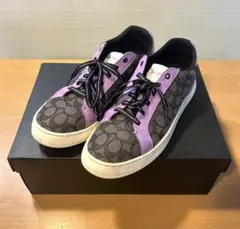 COACH ブラック/パープル スニーカー シグネチャーのサムネイル